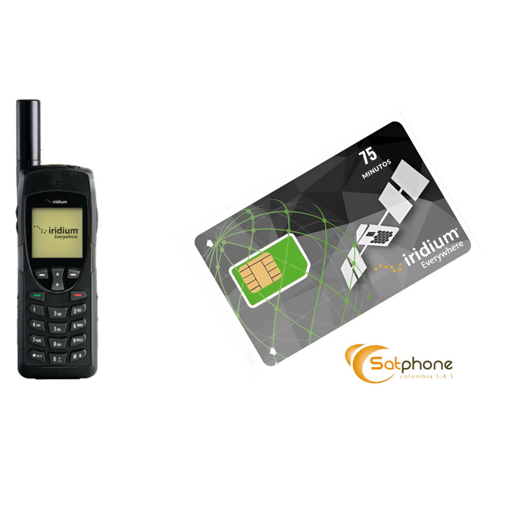 Telefono Iridium 9555 + Recarga 75 Minutos